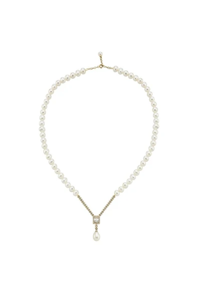 6,5 mm Baget Doğal İnci Sallantılı Kolye ürün görseli