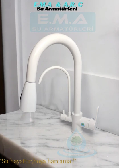 ARITMALI UZAYAN SPİRALLİ MUTFAK BATARYASI BEYAZ - 2