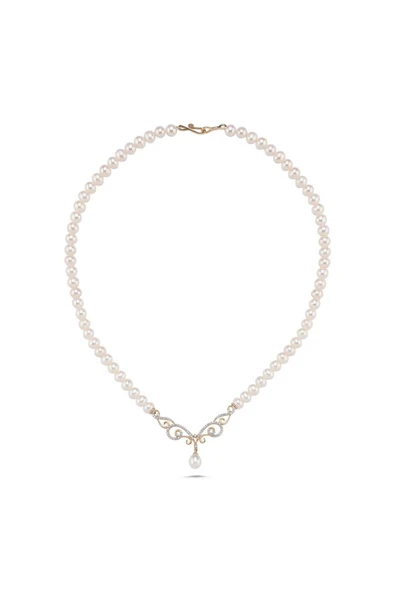 6,5 mm Zirkon Taşlı Doğal İnci Kolye - Resim 8