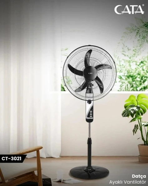 CATA Datça 18" Ayaklı Vantilatör 50w 3 Kademeli Hız Ayarı Otomatik Kapanma - 3