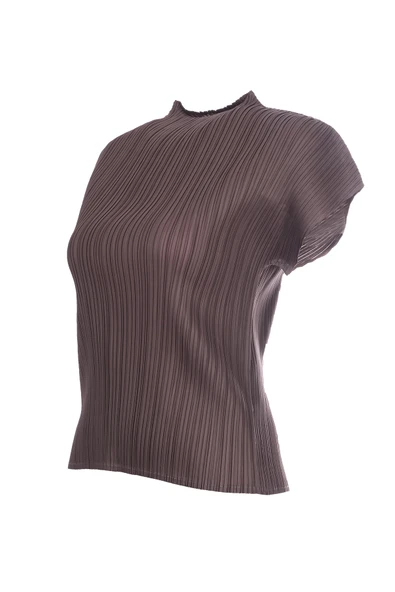 Ekol  Dik Yaka Kısa Kollu Kadın Bluz 25YEKL03908 ürün görseli 1