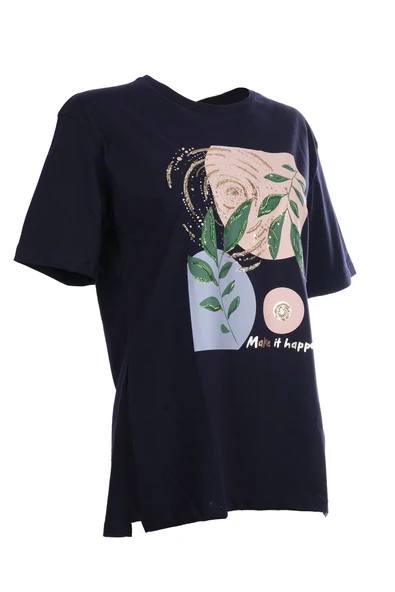 Sempre Oversize Minimalist Kadın Tunik - Kısa Kol - Günlük - 8