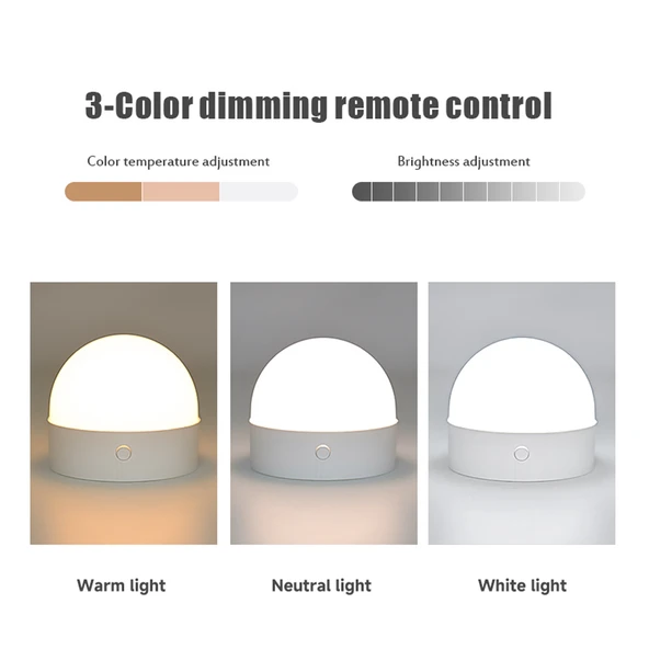 Blair Renkli Taşınabilir Mıknatıslı Bağlantı Gerektirmeyen Şarjlı Lamba USB Girişli RGB Kumandalı Ampul - 3