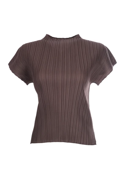 Ekol  Dik Yaka Kısa Kollu Kadın Bluz 25YEKL03908 - Resim 2