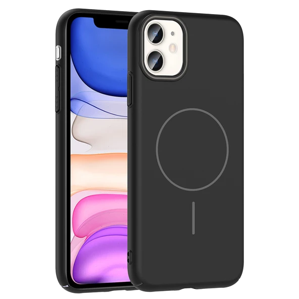 Gpack Apple iPhone 11 uyumlu Kılıf M-Safe Şarj Özellikli Ruby Kapak