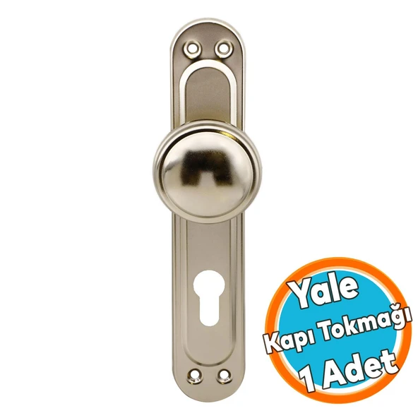 Aynalı Nikel Kapı Tokmağı Topuzu Kolu Metal Tokmak Yale ürün görseli