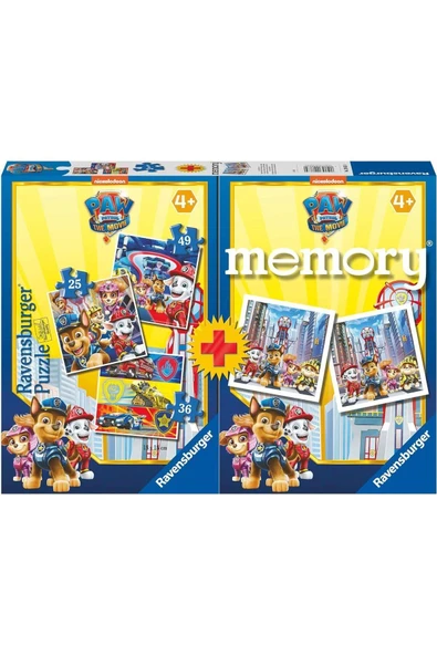 RAVENSBURGER Puzzle ve Memory Game 4 ü 1 Arada Yapboz ve Hafıza Oyunu Seti - 3