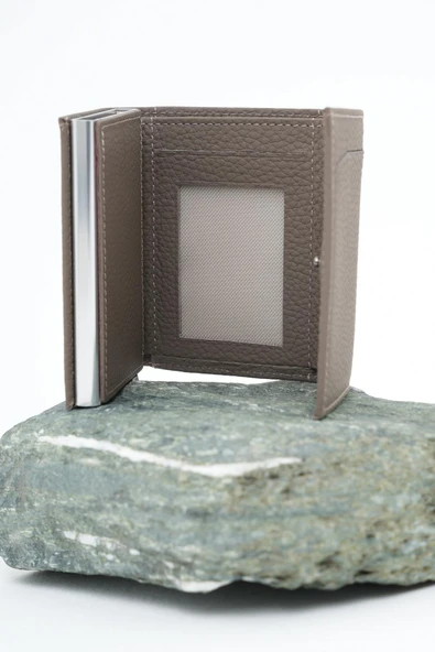 Mekanizmalı Deri Cüzdan Vizon 113570 - 3