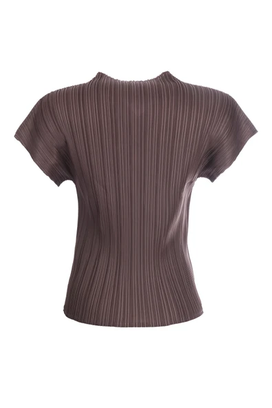 Ekol  Dik Yaka Kısa Kollu Kadın Bluz 25YEKL03908 - Resim 7