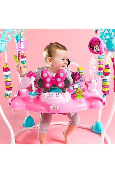 Bright Stars Bright Starts 12 aktivite Disney Baby Minnie Mouse Peekaboo ışıklı ve müzikli oyun istasyonlu - 4