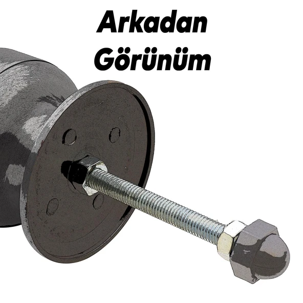 Kapı Tokmağı Topuzu Kolu Metal Tokmak Antik Sarı - Resim 3