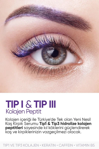Collagen Life Yeni Nesil Kolajen Caffeine Keratin Vitamin E İçeren Kaş & Kirpik Serumu - 3