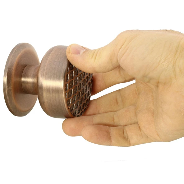 Kapı Tokmağı Topuzu Kolu Metal Tokmak Antik Bakır - Resim 2