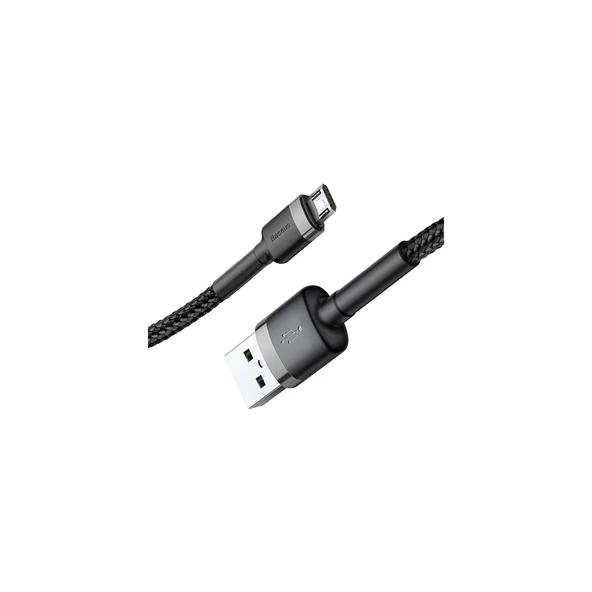 Baseus CAMKLF-BG1 Cafule Micro USB 2.4A Kablo 1 mt - Gri/Siyah