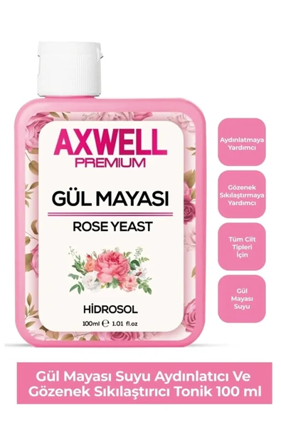 AXWELL PREMIUM Gül Mayası Suyu Aydınlatıcı Ve Gözenek Sıkılaştırıcı Tonik 100 Ml
