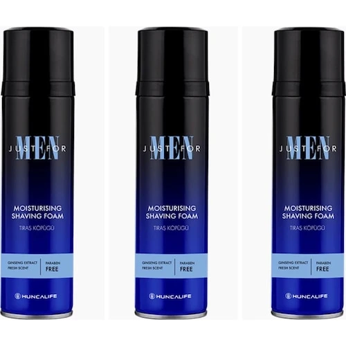 Huncalife Just For Man Tıraş Köpüğü 3 x 200 ML