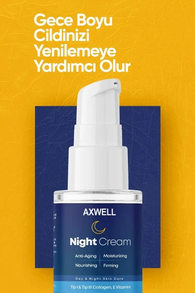 AXWELL Koenzim Ve Kolajen İçerikli Gece & Gündüz Bakım Kremi Seti - Q10 - 3