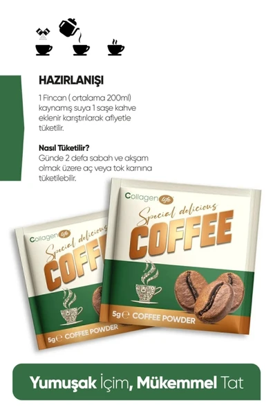 Collagen Life Hindiba, Kollajen, Garsinya Ve Çörek Otu Içeren Detox Kahve 20 Saşe - 3