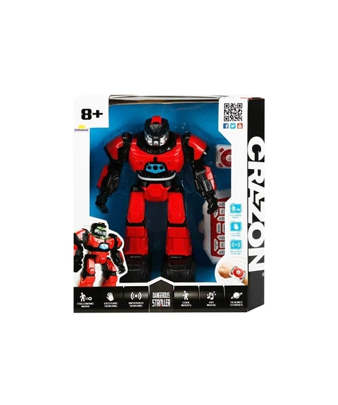 Sunman S00002066 Uzaktan Kumandalı Crazon Fonksiyonlu Robot S00002066 Kırmızı ürün görseli 1