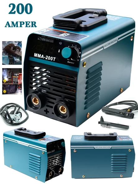 Rowermax PRO MMA-200T Amper Profesyonel Dijital Göstergeli Kart Soğutmalı İnverter Kaynak Makinesi