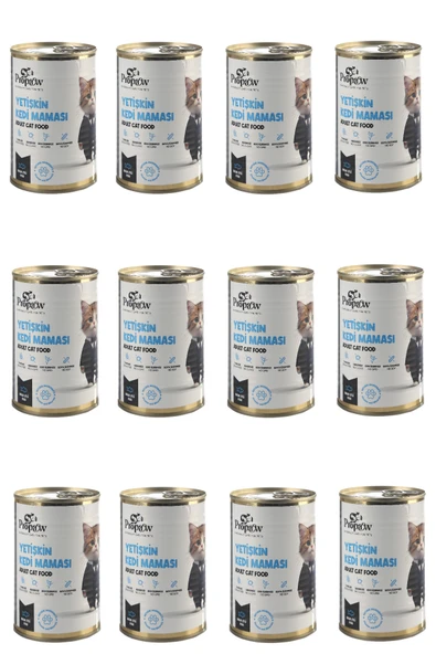 Kedi Yaş Mama Konserve Jöleli Premium Parça Etli Balıklı Yemek Besleyici Tahılsız İçerik 12 x 415 gr - 2