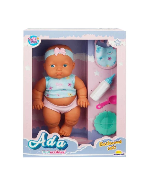 Dollz n More Ada Bebek Beslenme Seti 23 cm 31643 Mavi - Resim 2