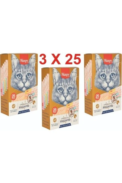 Wanpy Kedi Karışık Sıvı Ödül 75 Adet X 14 gr