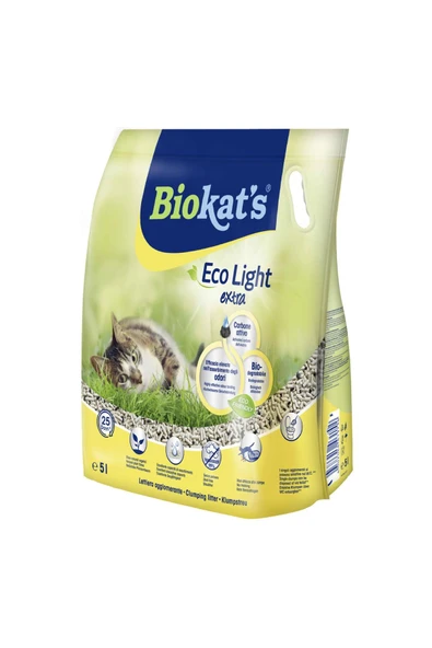 Biokats Biokat's Pelet Kedi Kumu Eco Light Extra 5lt (AKTİF KARBONLU)