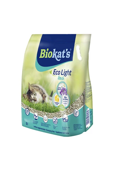Biokats Biokat's Eco Light Fresh Spring Blossom Bahar Çiçeği Kokulu Pelet Kedi Kumu 5 Lt