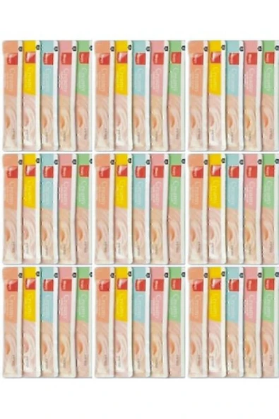 Wanpy Creamy Cat Treat Karışık Krema Sıvı Kedi Ödül Maması 45 Adet X 14 Gram