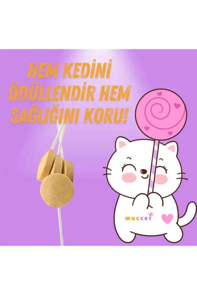 RANOVA Muccet 15'li Kutu Kedi Lolipopu Malt Destekli Kedi Ödülü - 3
