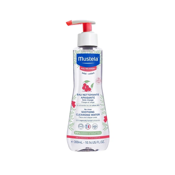Mustela Çok Hassas Ciltler İçin Durulama Gerektirmeyen Temizleme Sıvısı 300 ml