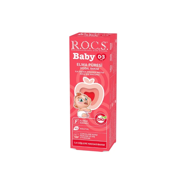 Rocs Baby Elma Püresi Diş Macunu 45 g - 1