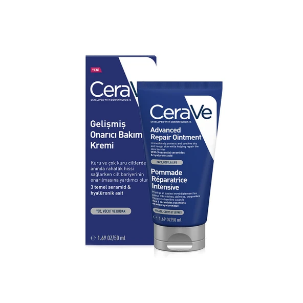 Cerave Advanced Onarıcı Bakım Kremi Yüz,Vücut ve Dudak 50 ml - 1