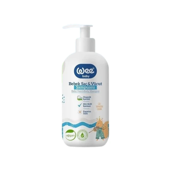 Wee Baby Organik Saç ve Vücut Şampuanı 500 ml