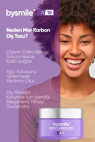 BySmile Professional N : 10 Mor - Karbon Diş Beyazlatma Tozu - 2