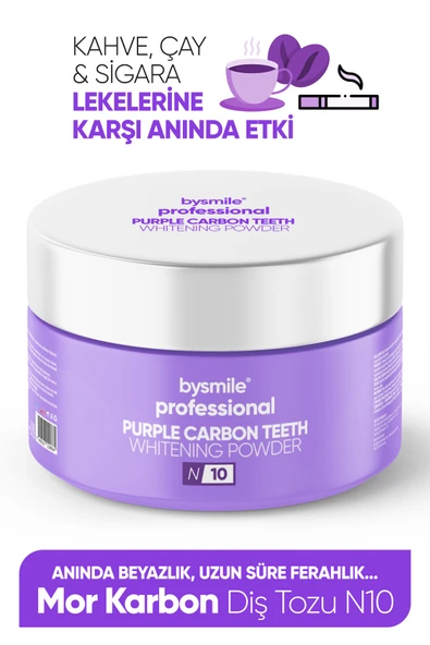 BySmile Professional N : 10 Mor - Karbon Diş Beyazlatma Tozu