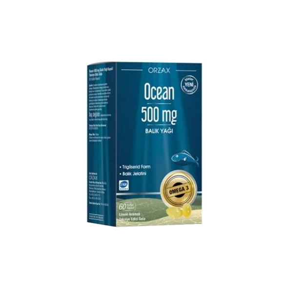 Orzax Ocean 500 mg Balık Yağı 60 kapsül