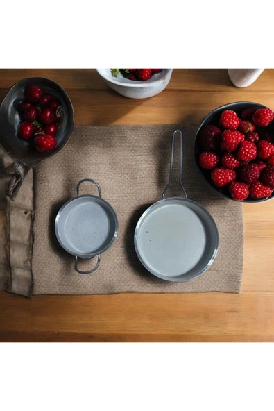 Bta Home Granit Yapışmaz Taban Ikili Tava Seti Beyaz Yumurta Spatulası - 3