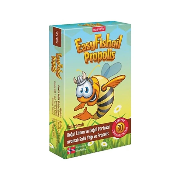 EasyFishoil Propolis Omega 3 Balık Yağı Çiğnenebilir 30 Jel