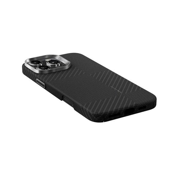 Apple iPhone 16 Pro Kılıf Magsafe Şarj Özellikli 600D Metal Kamera Çerçeveli Raptic Aramid Fiber Croxx Mondrian Serisi K - Resim 3