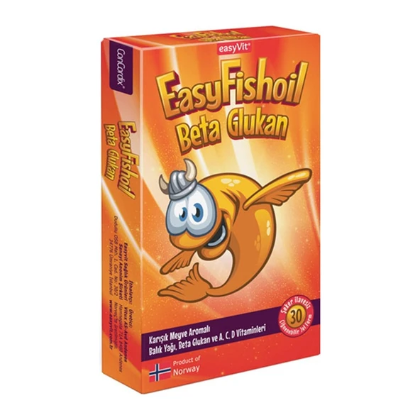 EasyFishoil Beta Glukan Balık Yağı Çiğnenebilir 30 Jel ürün görseli