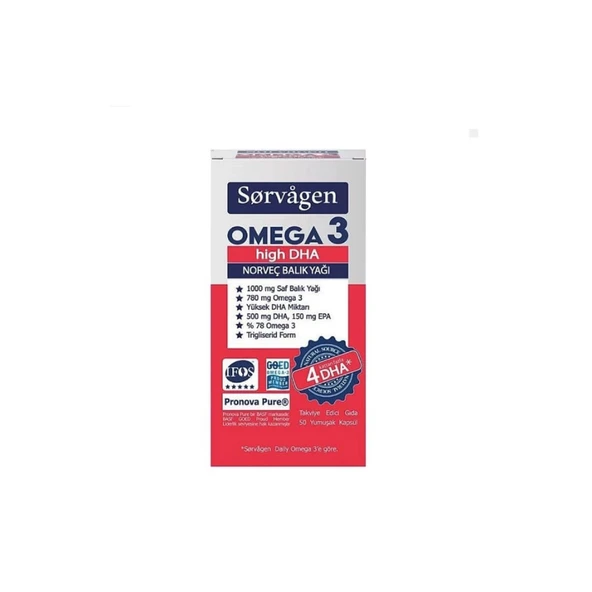 Sorvagen Omega 3 Yüksek DHA Balık Yağı 50 Yumuşak Kapsül - 1