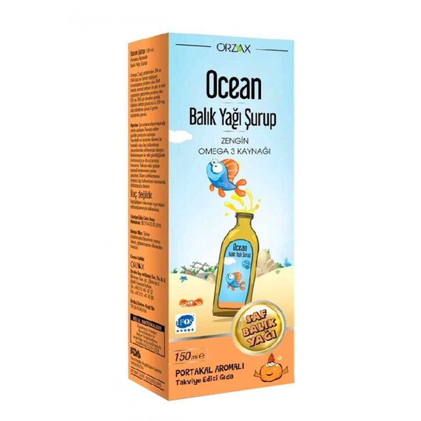 Ocean Balık Yağı Portakal Aromalı Şurup 150 ml ürün görseli