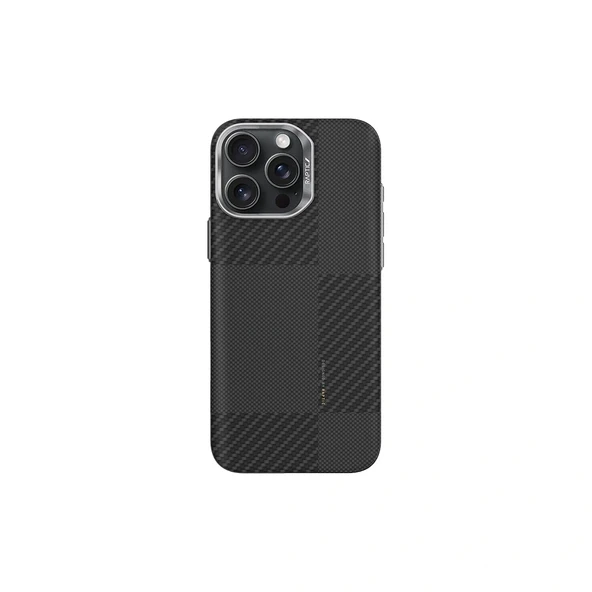 Apple iPhone 16 Pro Kılıf Magsafe Şarj Özellikli 600D Metal Kamera Çerçeveli Raptic Aramid Fiber Croxx Mondrian Serisi K ürün görseli