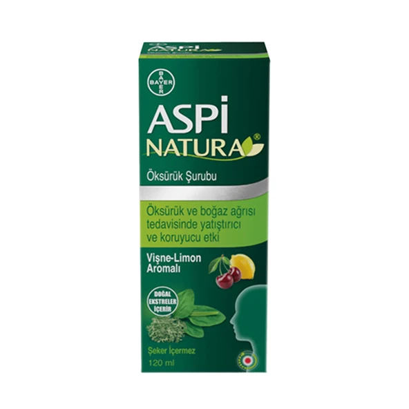 Aspi Natura Öksürük Şurubu Vişne-Limon Aromalı 120 ml ürün görseli