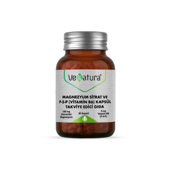 Venatura Magnezyum Sitrat ve P-5-P Vitamin 90 Kapsül ürün görseli