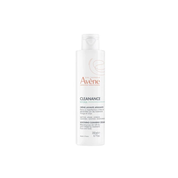 Avene Cleanance Hydra Yıpranmış Ciltler için Yatıştırıcı Temizleme Kremi 200 ml ürün görseli 1