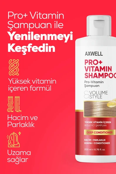 AXWELL Pro+ Vitamin Şampuan Volume Style - 2