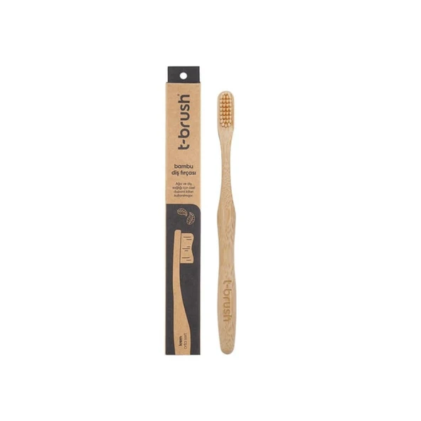 T-Brush Bambu Krem Diş Fırçası Orta Sert - 1
